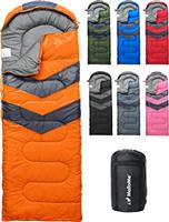 MalloMe Sleeping Bags for Adults & Kids Sleeping Bag 3-4 Season - Ultralight Backpacking Sleeping Bag Cold Weather & Warm, Lightweight Compact, Single Adult Girls Boys Winter Sleep Camping Accessories