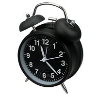 Homchen 4 Twin Bell Alarm Clock Non Ticking, Battery Operated Old Fashioned Loud Alarm Clock with Nightlight for Bedrooms