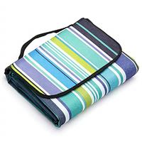 LIVEHITOP Picnic Blanket Waterproof Backing Compact Camping Mat Sandproof Extra Large Foldable Rug with Handle for Outdoor Family Summer