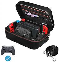 ivoler Storage Case Compatible with Nintendo Switch and Nintendo Switch OLED, Portable Traveler Delu