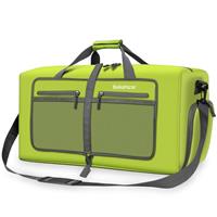 Bekahizar Travel Duffle Bag 60L Lightweight Foldable Holdall Duffels Large Weekend Overnight Bag Packable Carry On Luggage with Shoe Compartment for Men Women Camping Storage Gym Beach