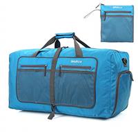 Bekahizar Travel Duffle Bag 60L Lightweight Foldable Holdall Duffels Large Weekend Overnight Bag Packable Carry On Luggage with Shoe Compartment for Men Women Camping Storage Gym Beach