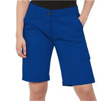 NOROZE Women's Stretch Cargo Shorts - Ladies Turned Hem Bengaline Casual Everyday Combat Pants Chino Capri Regular Fit Above The Knee Bermuda Summer Crops