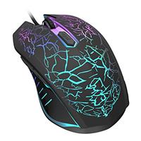 VersionTech Gaming Mouse, 4 DPI Settings Up to 3600 DPI, Light Up RGB Ergonomic Optical Gaming Mice for Laptop/mac, Computer Wired USB Mouse, 7 Colors LED Backlight, 6 Programmable Buttons-Black