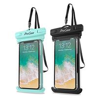 ProCase 2 Pack Waterproof Phone Pouch Underwater Case Dry Bag for iPhone 15 14 Plus Pro Max iPhone 13 12 11 Xs Max XR X 8 7 6S Plus, Galaxy S23 S22 S22+ S21 FE, Up to 7.0 inch -Blue/Black