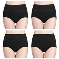 wirarpa Ladies Knickers Cotton Full Briefs High Waisted Underwear Panties for Women Multipack