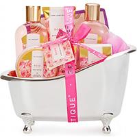 Spa Luxetique Spa Gift Set,Pamper Gift Sets for Women, 8pcs Jasmine Bath Gifts Sets with Essential Oil,Body Lotion,Bath Bombs,Mum Gifts, Mothers Day Gifts Birthday Gifts for Women Valentines Gifts