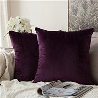 MIULEE Velvet Cushion Covers Soft Decorative Square Throw Pillow Case Pillowcases for Livingroom Sofa Bedroom with Invisible Zipper