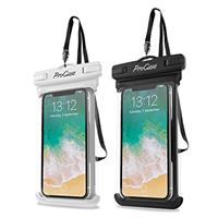 ProCase 2 Pack Waterproof Phone Pouch, Underwater Case phone sleeve for iPhone 16 15 14 Plus Pro Max 13 12, Galaxy S24 Ultra S23 S22 Up to 7.0 inch, Cruise Beach Essential -Clear