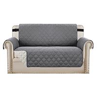 BellaHills Water Repellent Sofa Covers Sofa Slipcovers Furniture Protectors for Pets Reversible Couch Covers Non-Slip Furniture Slipcovers with Strap