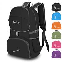 Bekahizar Rucksack 35L, Lightweight Backpack Foldable Hiking Daypack Packable Travel Day Bag for Men Women Teens Outdoor Sports Walking Camping Travelling Cycling