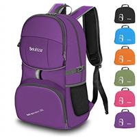 Bekahizar Rucksack 35L, Lightweight Backpack Foldable Hiking Daypack Packable Travel Day Bag for Men Women Teens Outdoor Sports Walking Camping Travelling Cycling