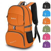 Bekahizar Rucksack 35L, Lightweight Backpack Foldable Hiking Daypack Packable Travel Day Bag for Men Women Teens Outdoor Sports Walking Camping Travelling Cycling