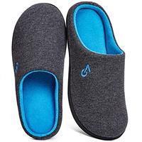 VeraCosy Men's Two-Tone Memory Foam Slippers