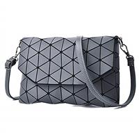 whatUneed Women's Fashion Geometric Lattice Shoulder Bag, PU