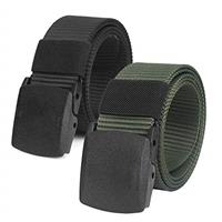 Chalier Cozy 2 Unisex Nylon Canvas Belt for Men and Women, Continuously Adjustable Fabric Belt, Length 130 cm, Width Approx. 3.8 cm, with Plastic Buckle, Multi-Way