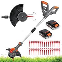 Terratek Cordless Strimmer 20V Telescopic Lightweight Powerful Grass Trimmer, 25cm Cutting Diameter