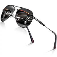 DADA-PRO Sunglasses Mens Polarised Sunglasses Womens Pilot Sun glasses Black Designer UV Protection Mirrored Reflective Dark Shades for Driving Hiking Running