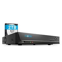 Reolink 4K PoE NVR 8 Channel CCTV Camera System Network Video Recorder with 2TB Hard Drive Supports 12MP/8MP/5MP/4MP/1080P HD PoE IP Camera 24/7 Surveillance Recording, RLN8-410