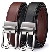 BULLIANT Men's Belt, Reversible Belt 1.25" for Mens Golf Dress Pants Shirts,Adjustable Trim to Fit,Black & Brown