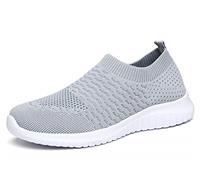 TIOSEBON Mens Slip on Trainers Casual Sport Sneakers Breathable Comfortable Knit Walking Shoes