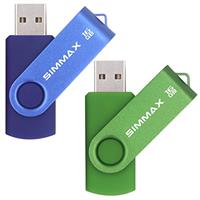 SIMMAX USB Flash Drives 5 Pack 16GB Memory Stick Swivel Design USB 2.0 Flash Drive Thumb Drive Zip D