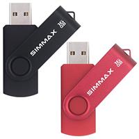 SIMMAX USB Flash Drives 5 Pack 16GB Memory Stick Swivel Design USB 2.0 Flash Drive Thumb Drive Zip D