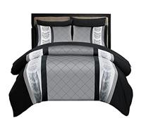 LAZZARO King Size Duvet Set, Non-Iron King Size Duvet Covers Bedding Sets, 3 Pcs with Zipper Closure 230 X 220 cm