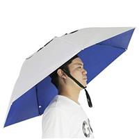 NEW-Vi Fishing Umbrella Hat Folding Adjustable Sun Rain Cap, 37.4Oversize Hands Free Umbrellas, 7-Ribs Anti-UV Waterproof Headwear for Fishing Gardening Golf Sunshade Outdoor