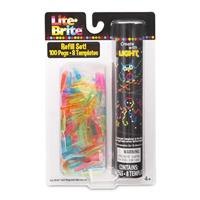 Lite-Brite | Peg & Template Refill Pack | Light Up Drawing Board, LED Board with Colours, Toys for Creative Play, Glow Art Neon Effect Drawing Board, Light Toys for Kids Ages 4+ | Basic Fun 02224