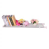 Hershii Closet Tension Shelf & Rod Expandable Metal Storage Rack Adjustable Organizer DIY Divider Separator for Cabinet Wardrobe Cupboard Kitchen Bathroom