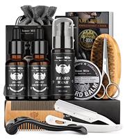 Beard Grooming Kit for Men with Beard Shampoo Wash, Beard Oil, Balm,Mens Gifts for Him Husband Boyfriend