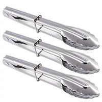 Stainless Steel Serving Tongs Heavy Duty Grilling Tongs Kitchen Pliers for Cooking Camping Barbecue