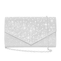 CurvChic Clutch Bags for Women Evening Bag Sequin Women's Clutches Envelope With Detachable Chain Strap Party Handbag Bridal Prom Purse