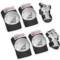 Youth/Kids Knee Pads Elbow Pad Wrist Guards Protective Gear Set for 3-15 Years Child Roller Skates Skateboard Inline Rollerblading Cycling BMX Bike Skating Scooter Riding and Other Outdoor Sports