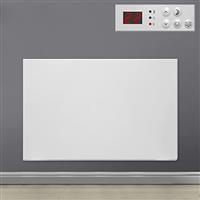 Purus White Eco Electric Radiator Panel Electric Heater Bathroom Safe Plug In Heater Setback Timer Lot 20 & Advanced Thermostat Control Wall Mounted or Floor Standing Low Energy Panel Heater