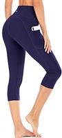 IUGA Capri Leggings with Pockets High Waist Cropped Trousers Yoga Pants for Women Running Active 3/4 Length Leggings for Workout Exercise & Fitness