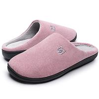 Ladies' Slippers Winter Warm Memory Foam House Shoes with Anti-Skid Rubber Sole Indoor/Outdoor for Women And Men