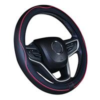 Istn Microfiber Leather Car Steering Wheel Cover Universal 15 inch/38cm Breathable Anti-slip Protector for Auto/SUV
