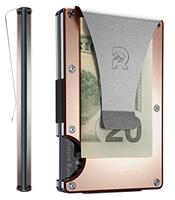 The Ridge Wallet for Men, Slim Wallet for Men - Thin as a Rail, Minimalist Aesthetics, Holds up to 12 Cards, RFID Safe, Titanium Wallet with Money Clip