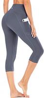 IUGA Capri Leggings with Pockets High Waist Cropped Trousers Yoga Pants for Women Running Active 3/4 Length Leggings for Workout Exercise & Fitness