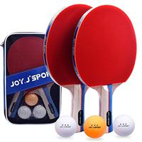 Table Tennis Bats and Balls Set, Portable Table Tennis Paddles with Balls, Professional Ping Pong Set for 2 or 4 Players with Portable Bag