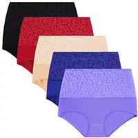 YaShaer Women High Waist Cotton Knickers Briefs Tummy Control Underwear C-Section Recovery Soft Stretch Panties Underpants