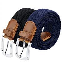 maikun Stretch Mens Belt, Braided Elastic Belt for Men
