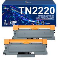 7Magic TN-2220 TN2220 Toner Cartridge Compatible Replacement for Brother TN2220 TN2010 TN2210 Toner for Brother DCP-7055 MFC-7360N HL-2250DN HL-2130 DCP-7065DN FAX-2840 DCP-7055W Toner (Black, 2-Pack)