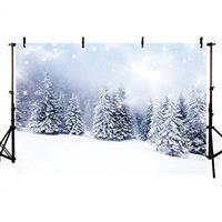 MEHOFOND 10x7ft Christmas Backdrop Xmas Tree Gift Box Santa