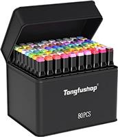 Tongfushop Colored Alcohol Markers Pens, Permanent Art Marker,Dual Tip Colouring Pens for Kids & Adults