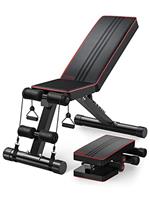 Yoleo Adjustable Weight Bench, 300KG Stable Strength Training Bench, Fast Folding Bench Utility Incline/Decline Gym Bench for Home Full Body Workout