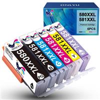 ONLYU PGI-580XXL CLI-581XXL Ink Compatible with PGI-580 CLI-581 Ink Cartridge Compatible for PIXMA TS6150 TS6151 TS6250 TS6251 TS6350 TS6351 TS705 TR7550 TR8550 TS9550 TS9551C TS8150 (10 Pack)