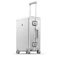 LEVEL8 Aluminum Luggage Carry on Suitcase 20-Inch Hardside Spinner Luggage, Suitcase Aluminium,Hand Luggage,Double TSA,Zipperless Luggage